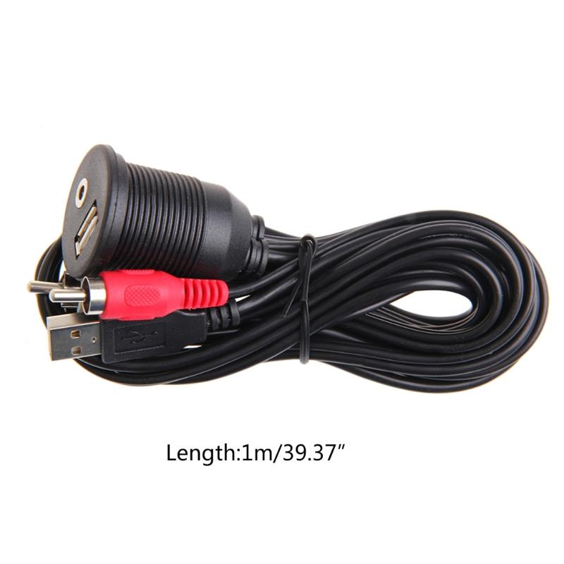Универсальный кабель-адаптер USB 3,5 мм на 2RCA, высокоскоростной удлинитель USB2.0, 100 см, 39,37 дюйма