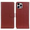 For iPhone 16 Pro Case PU Leather Litchi Texture Magnetic Flip Phone Cover