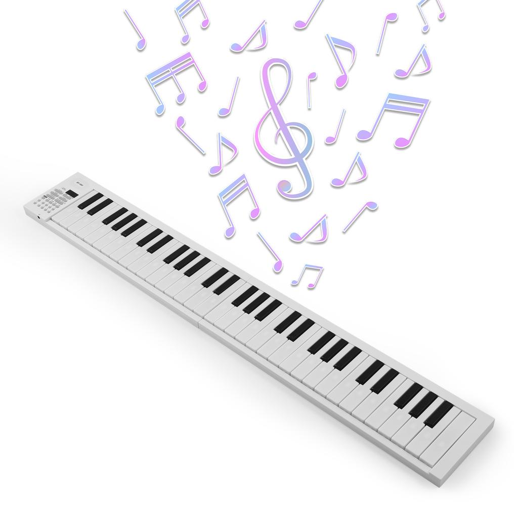 61-Key Foldable Electronic Piano Multifunctional Electronic Piano Keyboard with LED Display