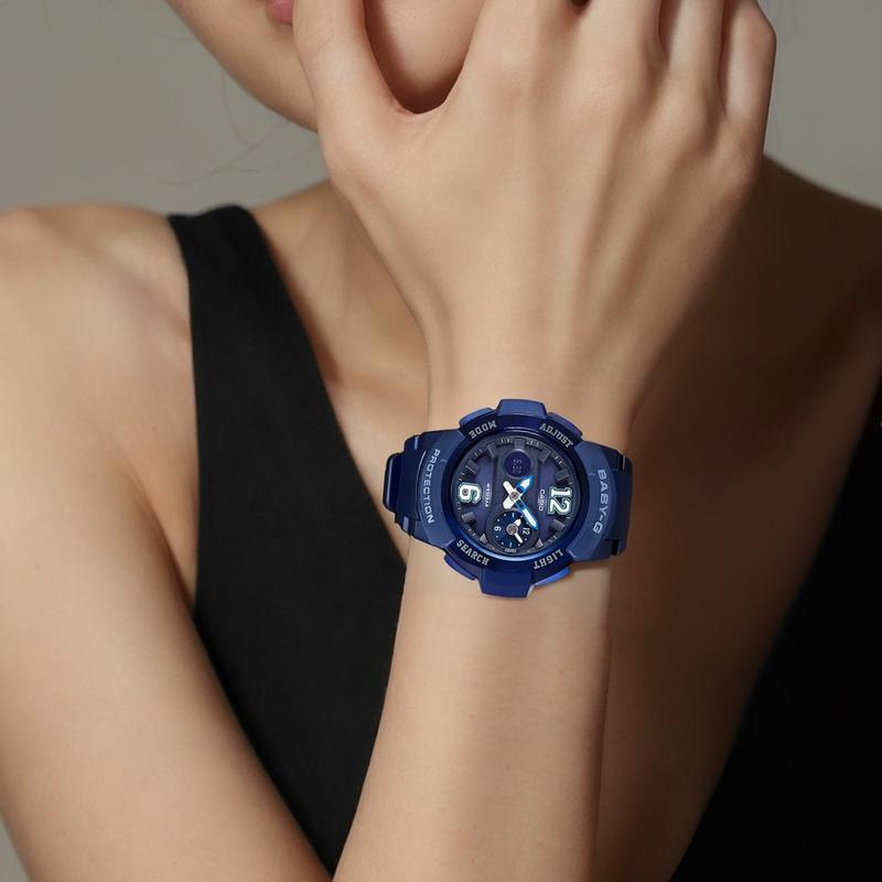 Casio BABY-G Кварцевый механизм Ремешок из смолы Японские и корейские часы Женские часы Синий циферблат BGA-210-2B2