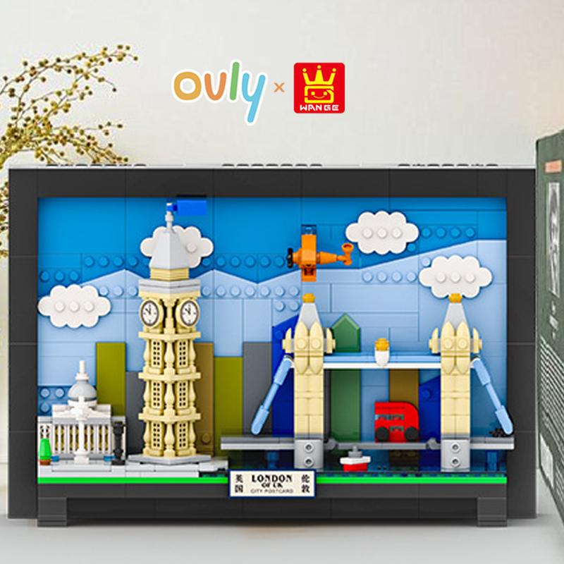 Wange Лондон Сити Соединенное Королевство Тауэрский мост Биг Бен Пазл Подвесной Арт Декор Гостиная Сборка Строительные Блоки № 4926