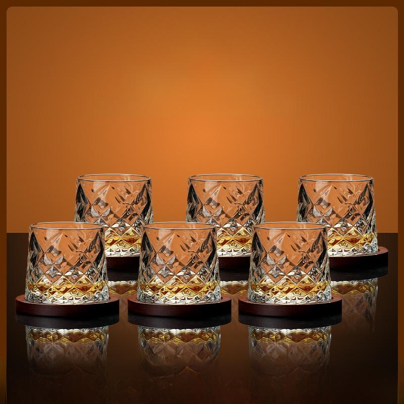 Luxury Whiskey Glass Crystal Rotating Cup Stress Relief Beer Cup Elegant Classic Design for Fine Dining And Beverages