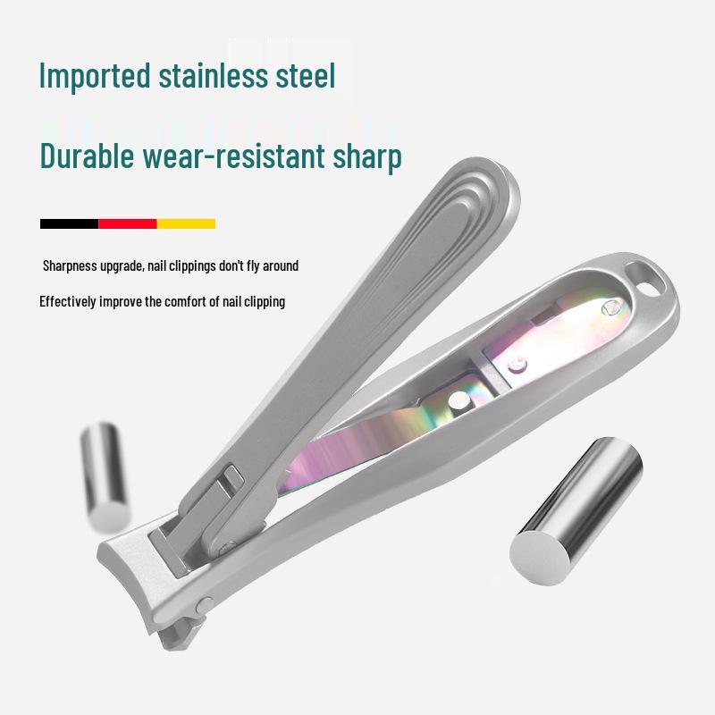 Компактные портативные кусачки для ногтей из нержавеющей стали с широким отверстием