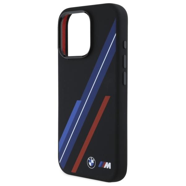 Bmw Bmhmp16L23Sspk Iphone 16 Pro 6.3    Czarny/Black Hardcase Silicone Random Lines Magsafe