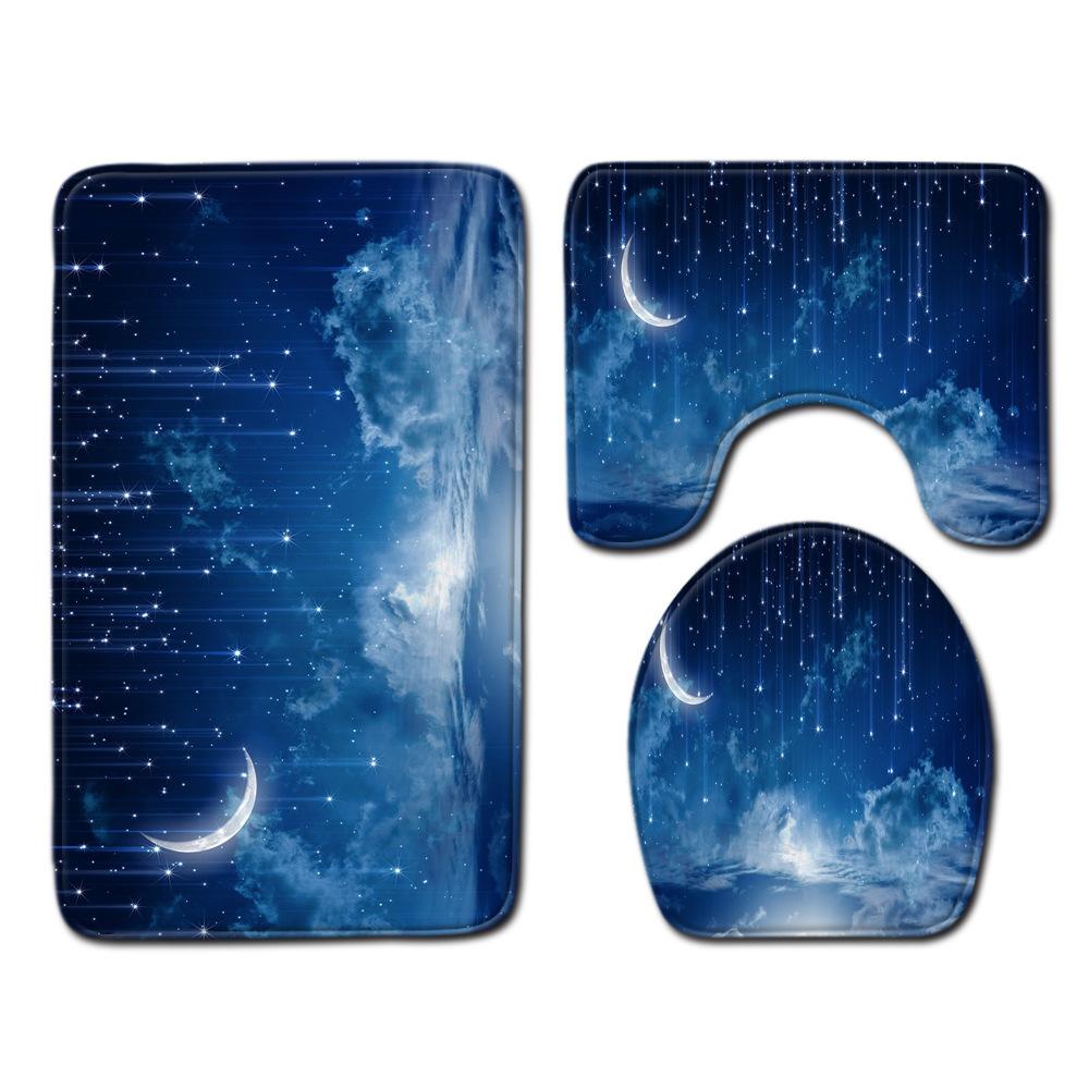 Star Bathroom Floor Mat Toilet Three-Piece Set