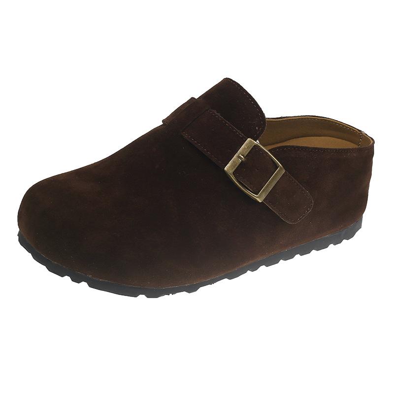 Баотоу полутапочки женские весенние новые носить ленивые одинарные туфли повседневный хлеб