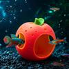 Aquarium Cave Hideout for Fish Fruit Hide Cave, Apple Pitaya Tank Hideout, 3D Stable Bottom Sand Printed Decorative Betta And Shrimp Non-Toxic Hiding