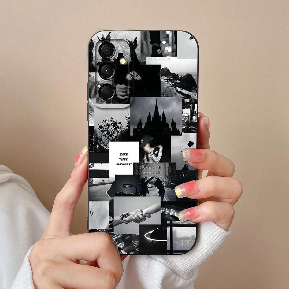 Cover Case For Samsung Galaxy S24 FE A16 A06 M35 S 24fe Shell Luxury Fashion Leopard Print Butterfly Matte Silicone Screen Protector Bumper Phone Bags