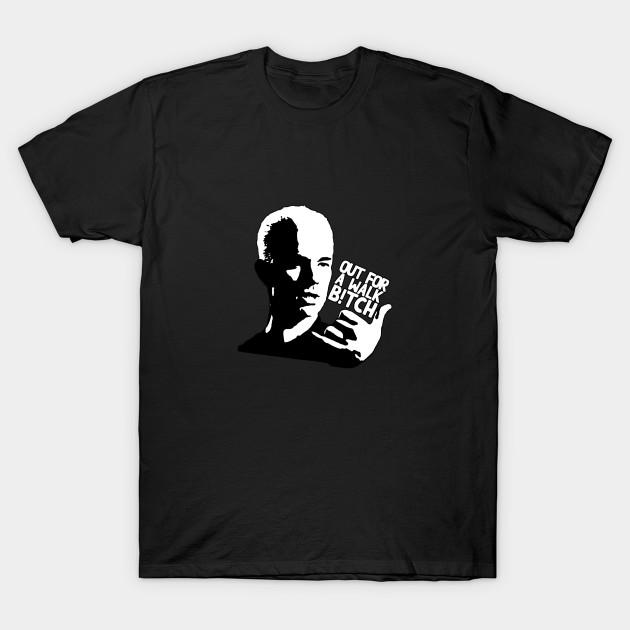 Men Black Print T-shirt Out For A Walk Spike No-Cut Transfer Paper Print Cotton Tshirt
