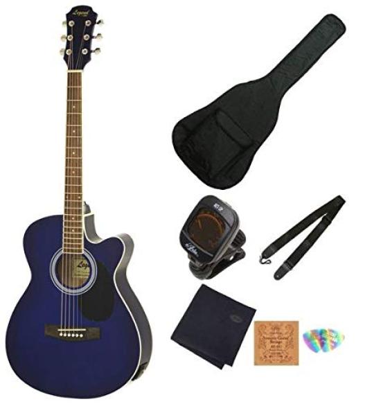 Legend by Aria Electric Acoustic Guitar Beginner Set Aria Blue FG-15CE/BLS