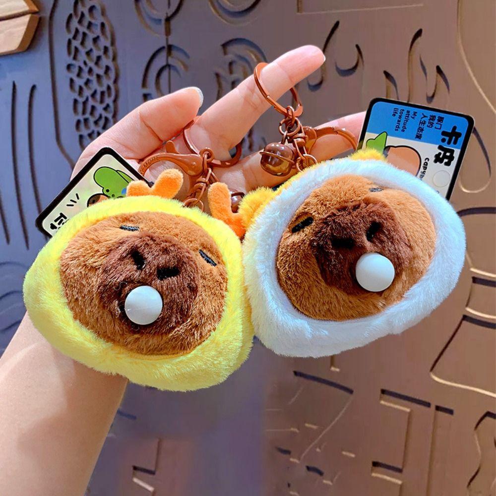 PP хлопок капибара плюшевый брелок пушистый капила брелок кукла подвески аксессуар