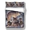 3D Printed Bedding Set Snow Wolf Animal Single Double Queen King Duvet Cover Set Twin Full Size Bedclothes For Child Kid Adult