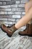Men's Fashion Faux Leather Flat Heeled Booties Bootie Brown Unisex Boots Shoes