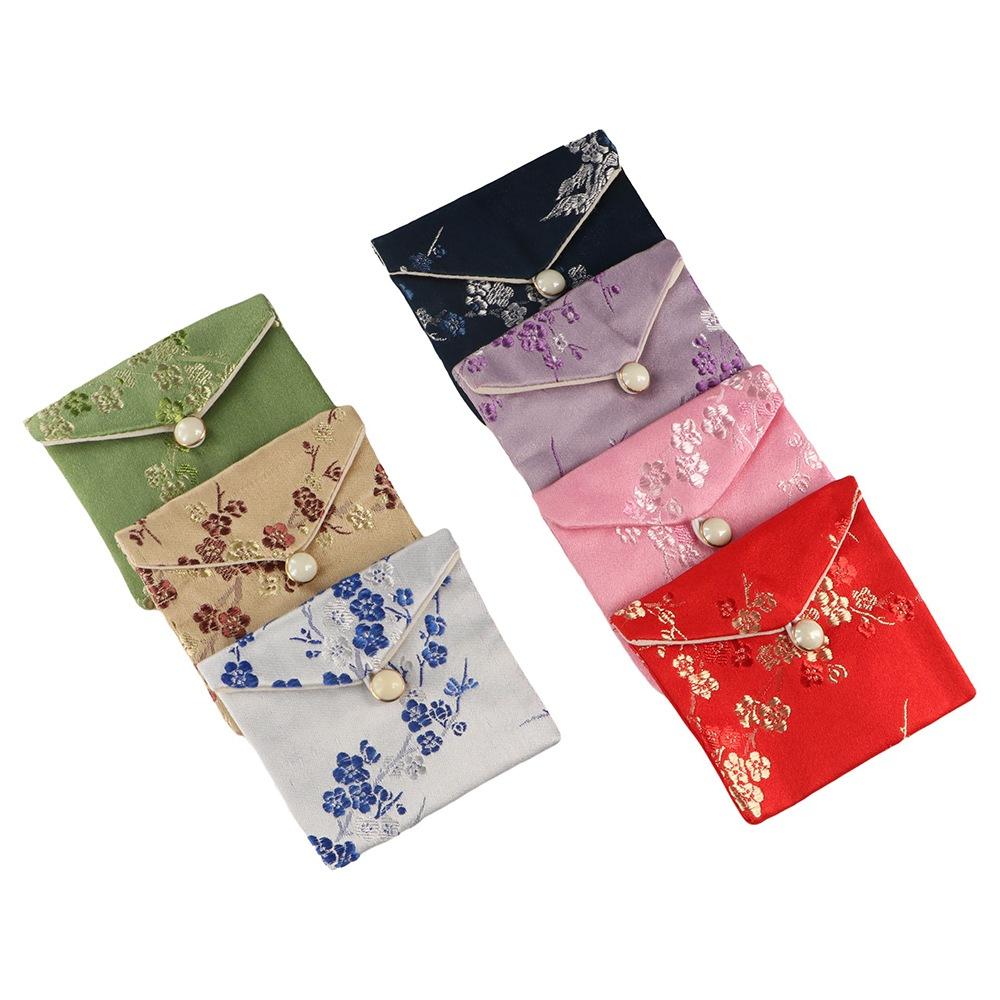 Buckle Jewelery Bag Satin Wallet Retro Coin Purse Ladies