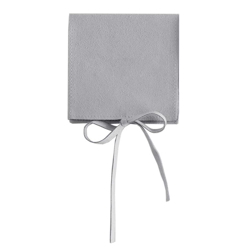 Jewelery Gift Bag Microfiber Jewellry Pouch with Ribbon Envelope Gift Packaging Organizer Bag for Earrings Necklace