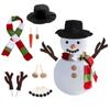 Scarf Xmas Snowman Decorating Kit Carrot Noses Christmas Snowman Kit Kids Toy
