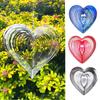 Metal Wind Chime Beating Heart Love Rotating Wind Chime Hang Decoration Spinner Stainless Steel ABS Wind Catcher