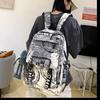 Fashion Shoulders School Bags Nylon Teenagers Backpack Breathable Girls Boy Schoolbag Large Capacity Graffiti Bookbags