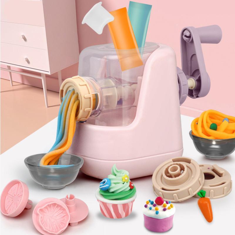 Colorful Children's Diy Clay Set Creative Cartoon Ice Cream Noodle Machine Toy
