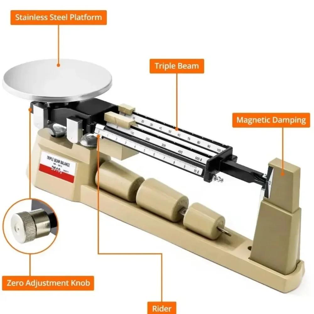 Лабораторные тройные весы-балансир Профессиональный высокоточный измерительный инструмент