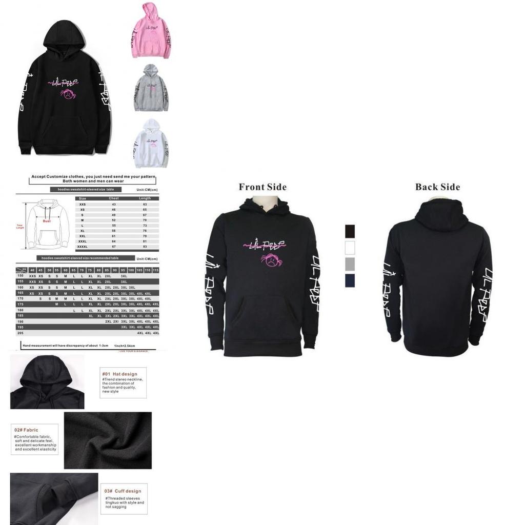 Peep Lil Love Sweatshirt Pullover Hip Hop Sad Face Women Men Rapper 1 Hoodies