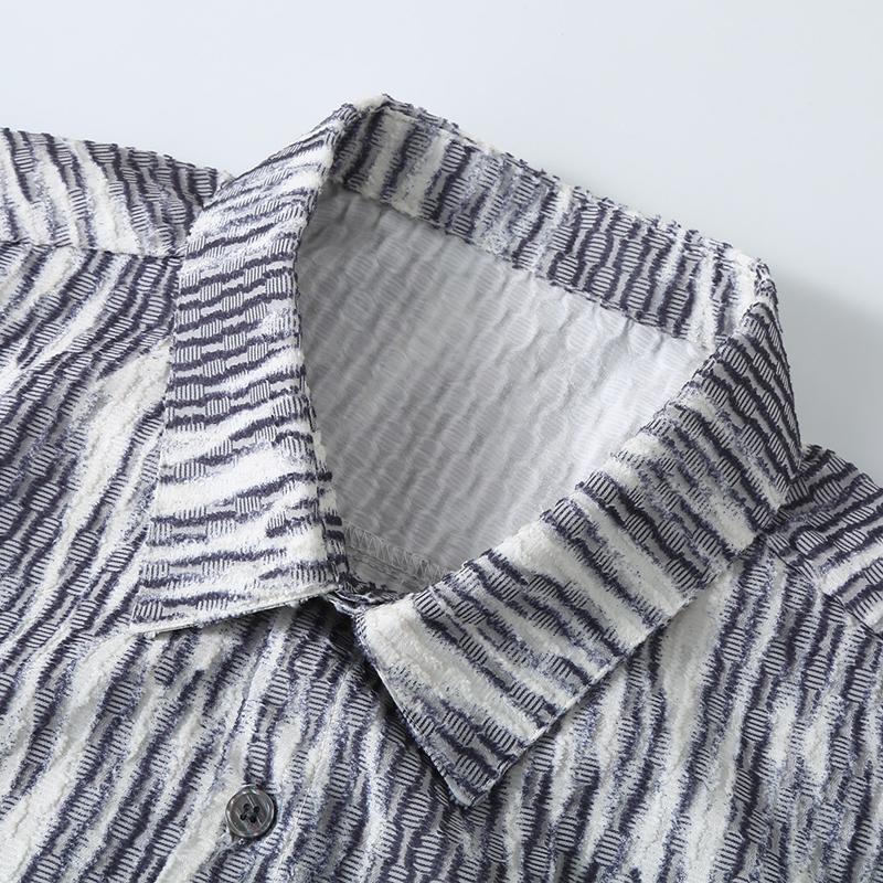 Мужские рубашки с коротким рукавом, летняя мода, большие размеры 4XL-11XL, полосатая рубашка большого размера, мужская рубашка