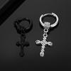 1Pc Stainless Steel Cross Arrow Earrings For Women Men Cool Punk Jewelry Piercing Circle Ear Buckle Dangle Earring  Gifts