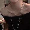 Fashion Long Pearl Necklace Simulated Pearl Collarbone Chain Elegant Sweater Chain Dress