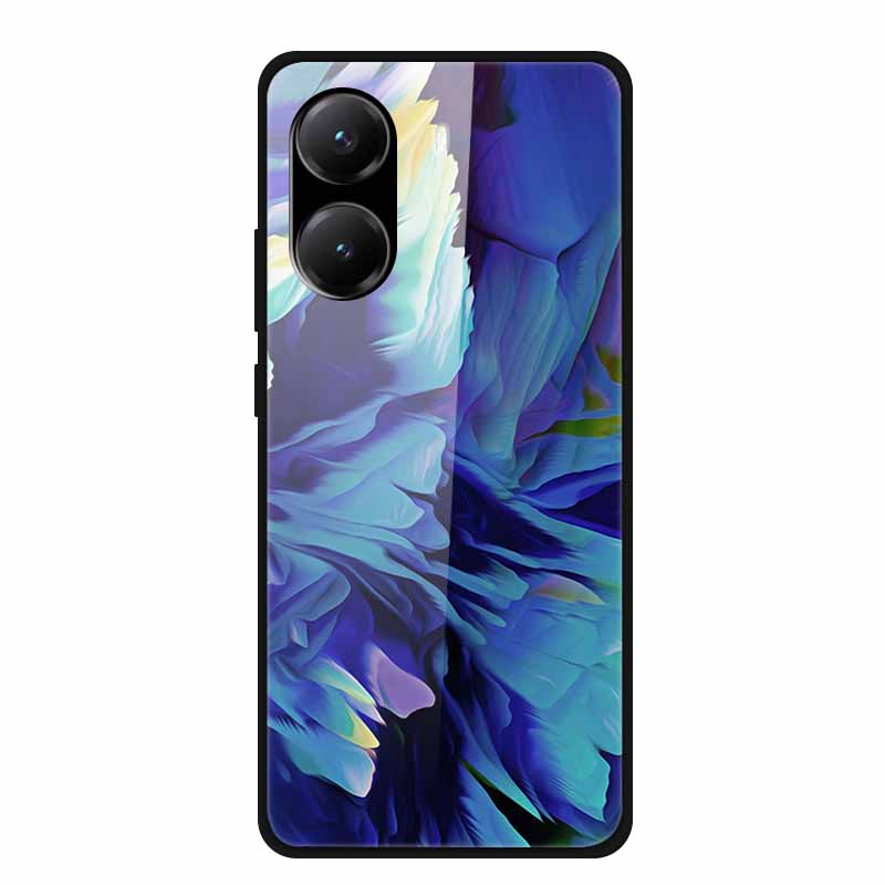 Закаленное Стекло Чехол для Poco X7 Pro Задняя Крышка ПК Жесткие Ударопрочные Чехлы для Xiaomi PocoX7 Pro Funda Мраморная Текстура Модный Coque