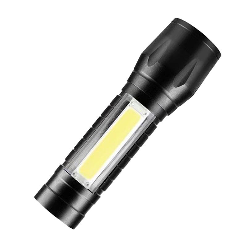 Rechargeable Mini Outdoor Flashlight: Super Bright, Telescopic Focus, Portable, Long-Range Lighting.
