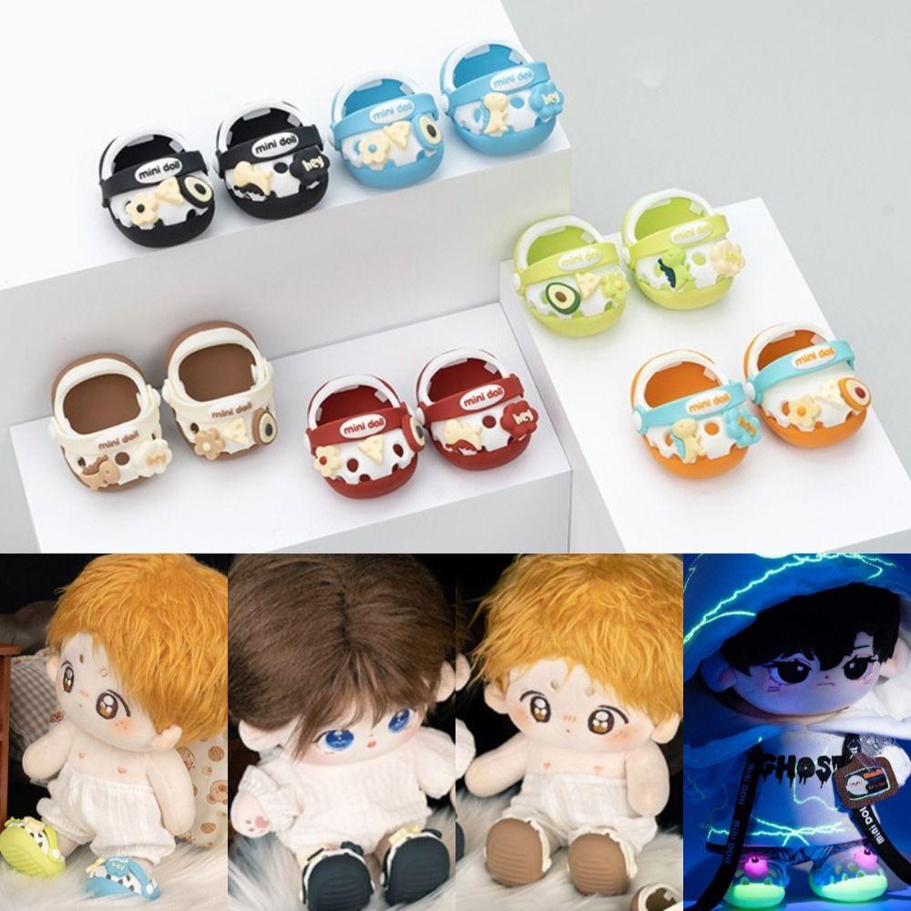 20cm Cotton Doll Doll Shoes Soft Rubber Board Shoes Cartoon Doll Photography Props Birthday Gifts
