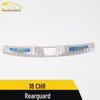 18 CHR Rear Guard Plate: Stainless Steel Tailgate Trunk Protection Pedal Decorative Sequin.