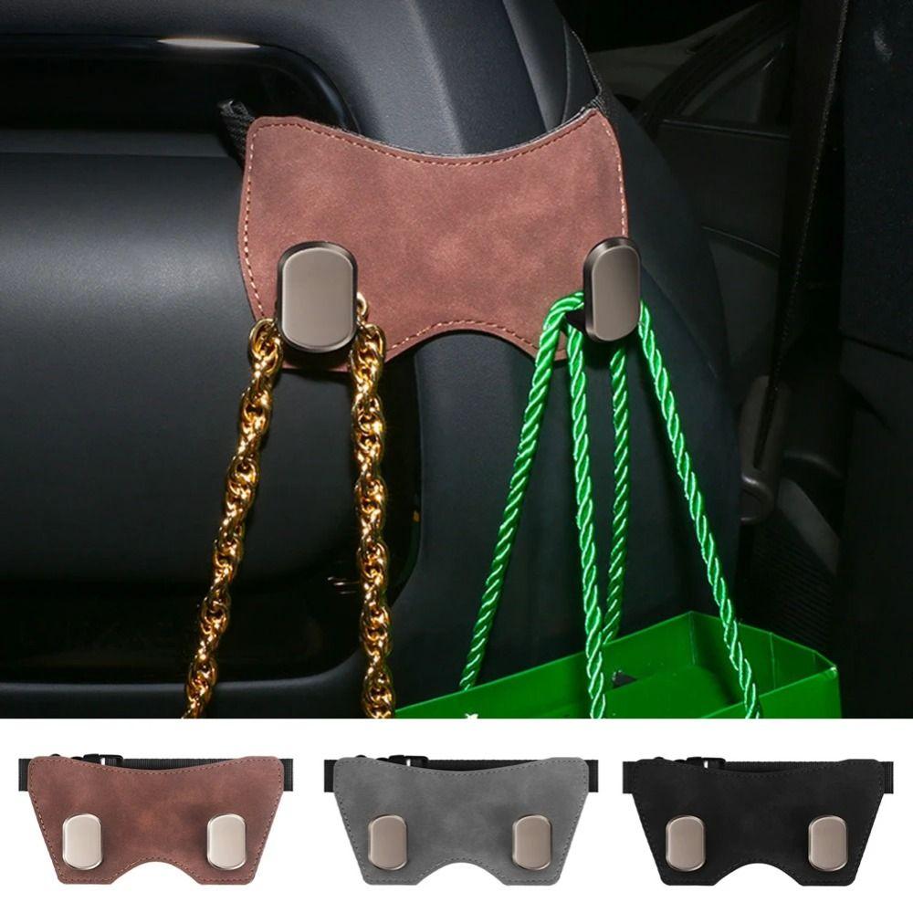Double Hook Car Backseat Hanger High Load-Bearing Hanging Headrest Bag Holder Automotive Seat