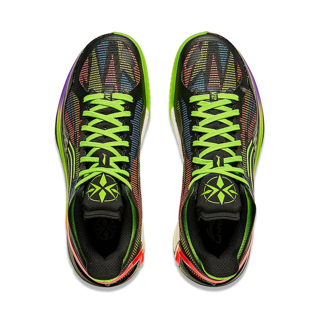 Баскетбольные кроссовки Li Ning Blade 4 V2 Мужские Низкие Флуоресцентный Ярко-Травяной Зеленый/Неоновый Фруктово-Красный ABAU037-11