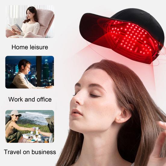 Шапочка для фототерапии с красным светом для восстановления здоровья волос 96 светодиодов Мужчины Женщины Лечение истончения волос Уменьшение перхоти Красные шапки для терапии ближним инфракрасным светом