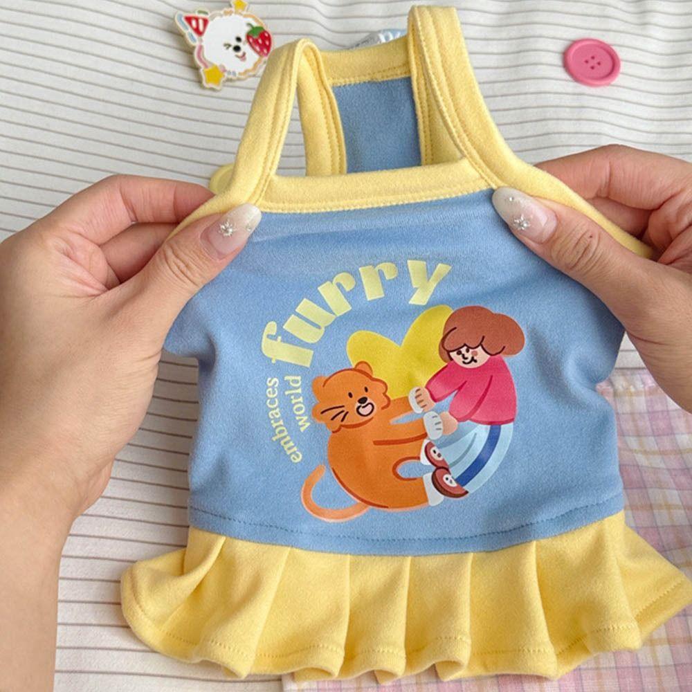 Comfortable Fabric Puppy Camisole Printed Design Small Dog Cat Dress Dogs Vest Spring and Summer