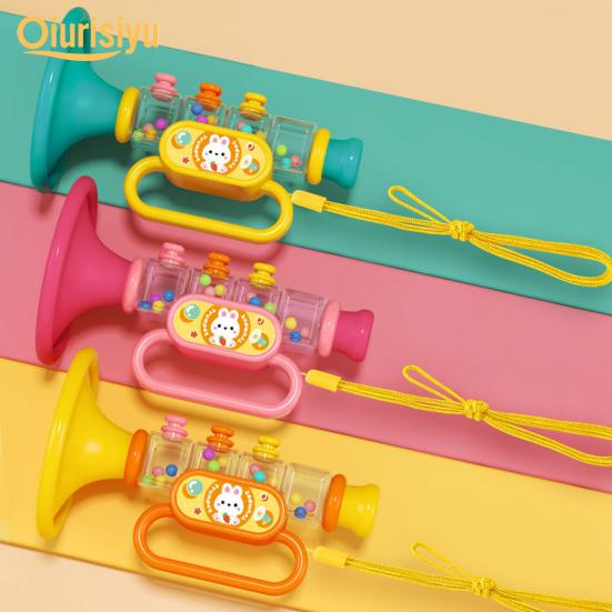 Funny Mini Music Enlightenment Round Edges Performance Prop Blowing Toy for Children Trumpet Toy