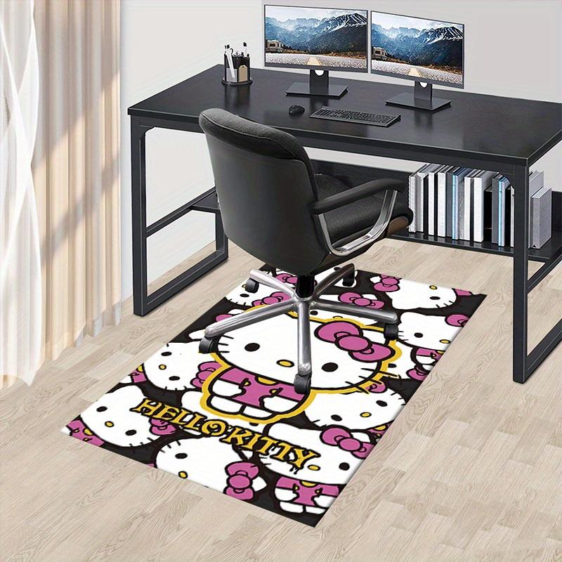 1pc Hello Kitty Office Carpet Under Chair Mat Gift Universal Cute Cartoon Rug for Room Decor Birthday Present Bedroom Flooring Mat Non-Slip