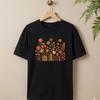 Vintage Floral Flowers Boho Garden T Shirt H193 Vintage Washed Breathable Unisex Designer Clothes Stretched Soft Slightly Homme
