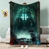 Bioshock Rapture Throw Lightweight 240g Flannel Blanket Soft Skin-friendly for Summer Cooling