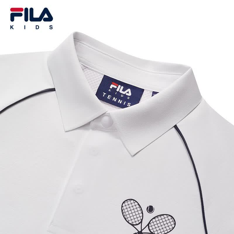 Fila Мальчишеская вязаная футболка-поло с коротким рукавом