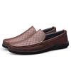 Fashion Men's Genuine Leather Loafers Slip-On Business Casual Shoes Comfortable Flat New Driving Shoes for Men Lightweight Dress Shoes