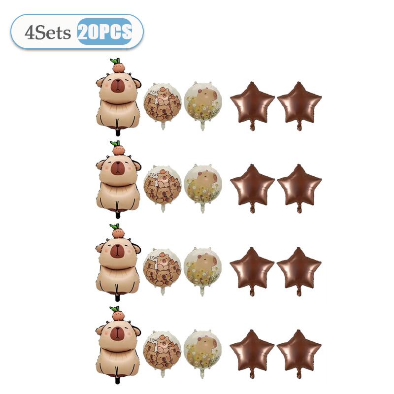 5-50 шт. кавайный мультфильм капибала капибара тема фольгированные шары набор для взрослых детей день рождения воздушные шары принадлежности детские подарки детский душ