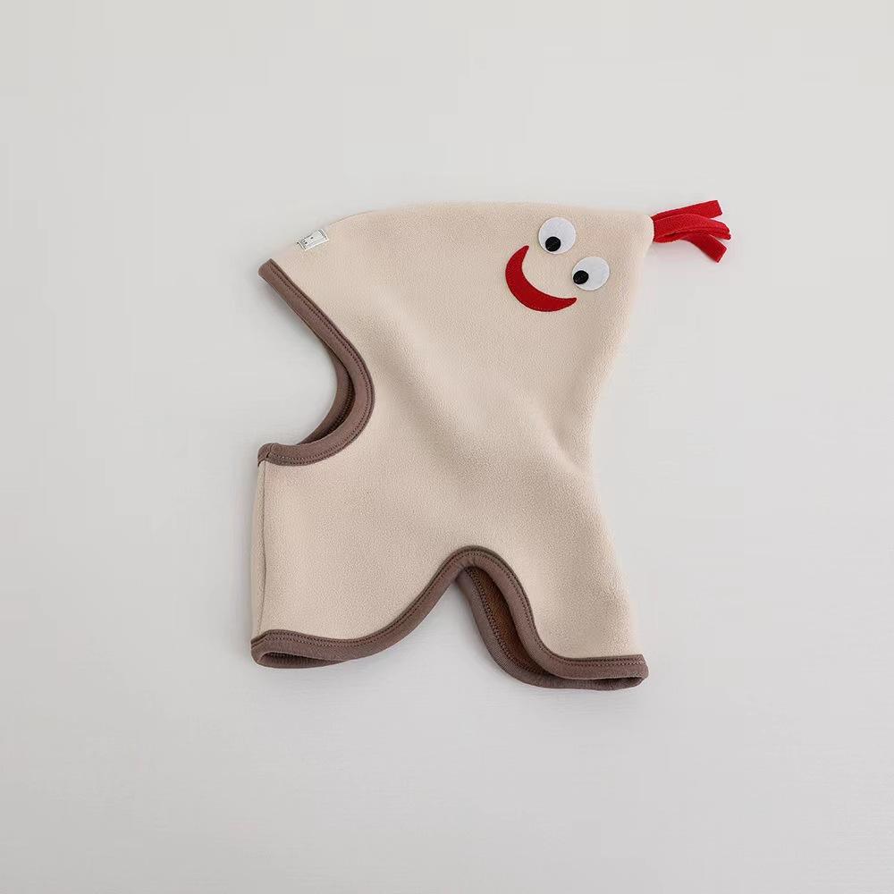 Милая детская шапка-чепчик, шарф, цельный мягкий флис, осень-зима, детские шапки-бини, теплые уши, защита шеи, детская кепка с героями мультфильмов