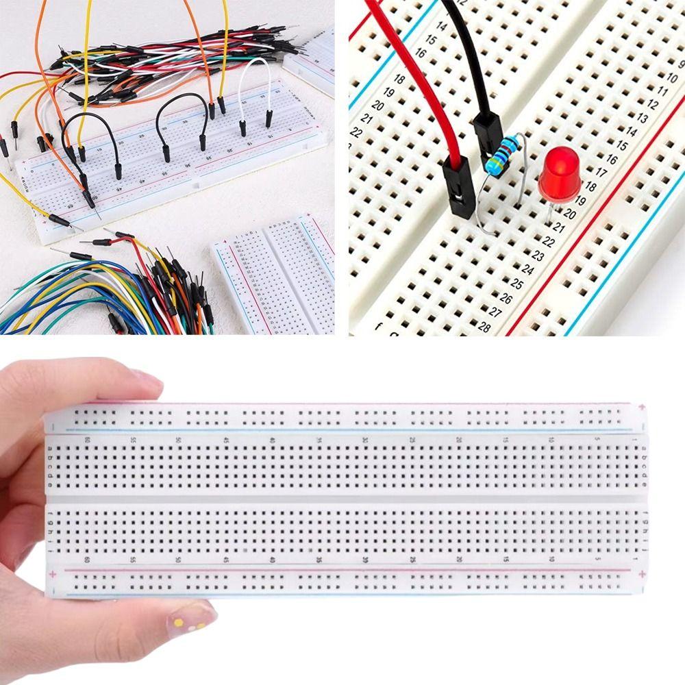 U Shape MB-102 Breadboard Red & Blue Wires Solderless Breadboard Circuit TestingDIY Electronics