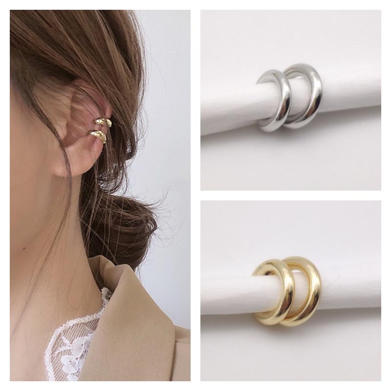 Новые модные уникальные поддельные перфорированные металлические клипсы для ушей, асимметричные круглые хрящевые женские модные ювелирные изделия, подарок для ушей, манжеты для девочек