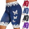 Workout Shorts Butterflies Butt Lift Ladies Knee Length Slim-fitting Shorts for Daily Wear