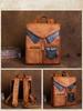 Johnature Vintage Genuine Leather Backpack Women Bag Leisure Large Capacity Real Cowhide Travel Bag Creative Backpacks