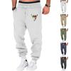 Весенние и осенние спортивные однотонные брюки для фитнеса, мужские свободные повседневные спортивные штаны большого размера из хлопка