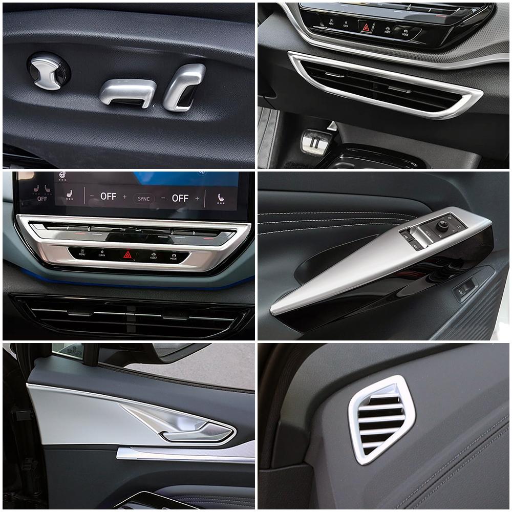 Для Volkswagen VW ID.4 ID4 2022 2023 салон автомобиля ремонт кондиционера воздухозаборник багажник руль подлокотник переключатель кнопка рамка